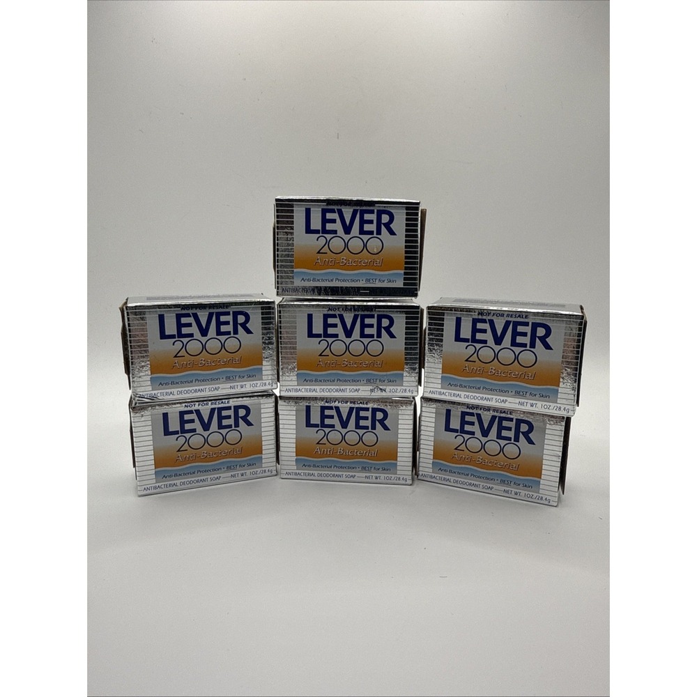 Vintage 1997 LEVER 2000 Anti-bacterial Soap 7 Pcs 1oz Travel Size